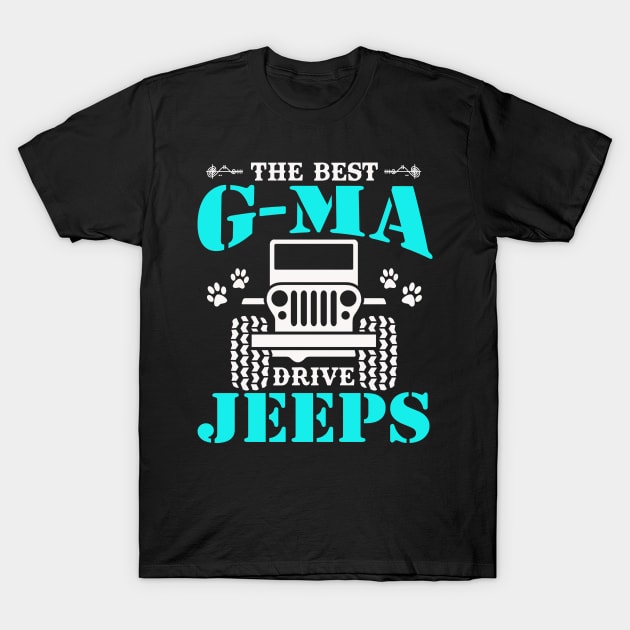 The Best G-ma Drive Jeeps Cute Dog Paws Jeep Lover Jeep Men/Women/Kid Jeeps T-Shirt by Superdadlove